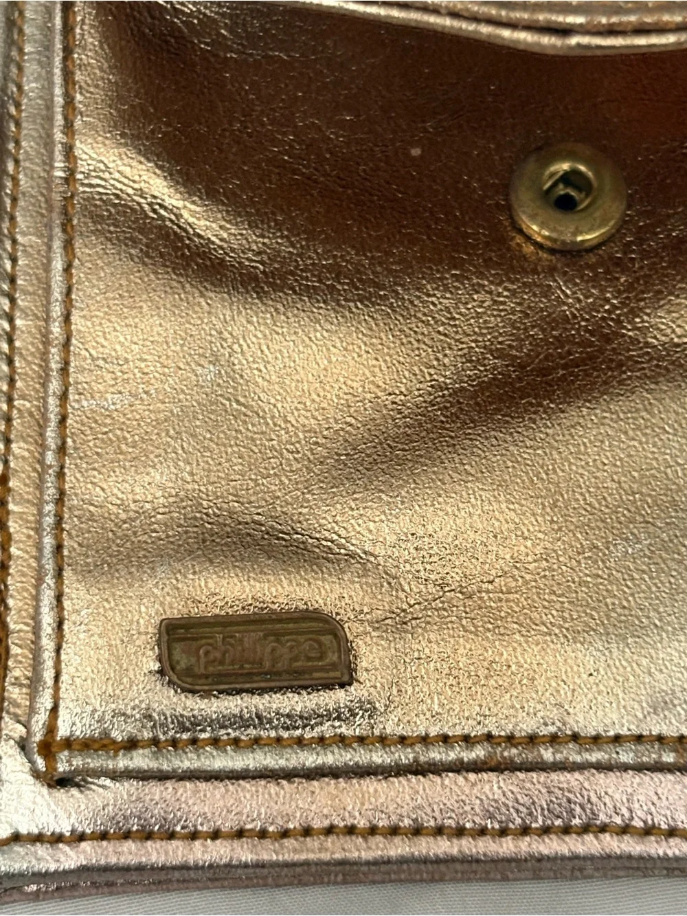 Phillipe Metallic and suede Men’s Leather Wallet
